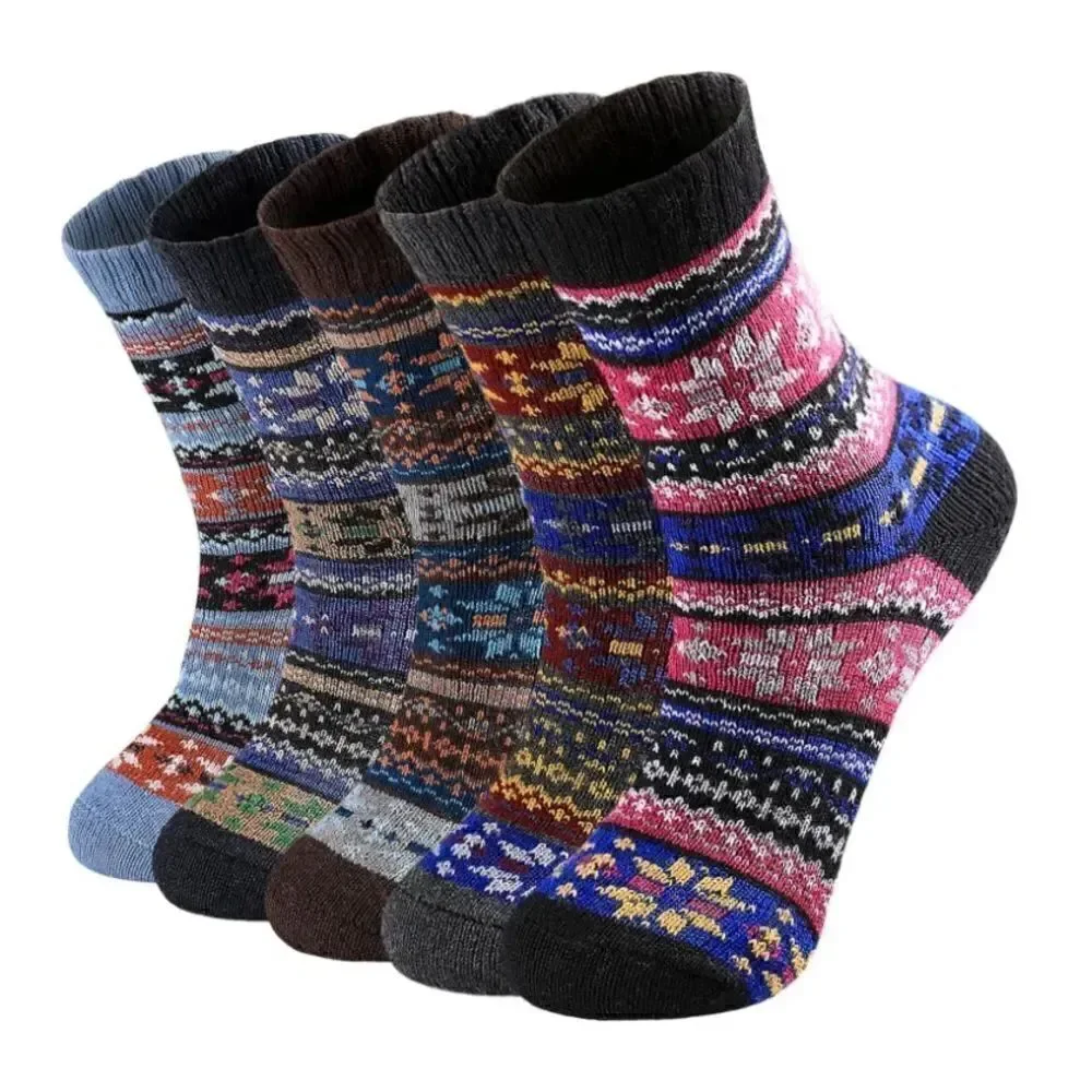 Nordic style wool winter socks